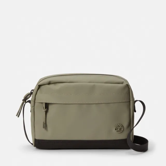 【Timberland】中性卡其綠戶外側背小包(A278A590)
