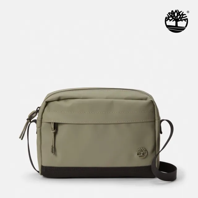 【Timberland】中性卡其綠戶外側背小包(A278A590)