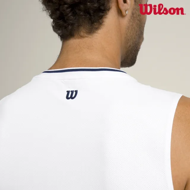【WILSON】Elite Performance Tank 男款 服飾 運動背心 白色 WM00454511WTA