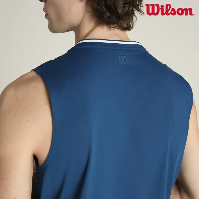 【WILSON】Elite Performance Tank 男款 服飾 運動背心 藍色 WM00454U089001