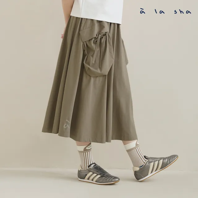 【a la sha】口袋Q咪躲貓貓長裙