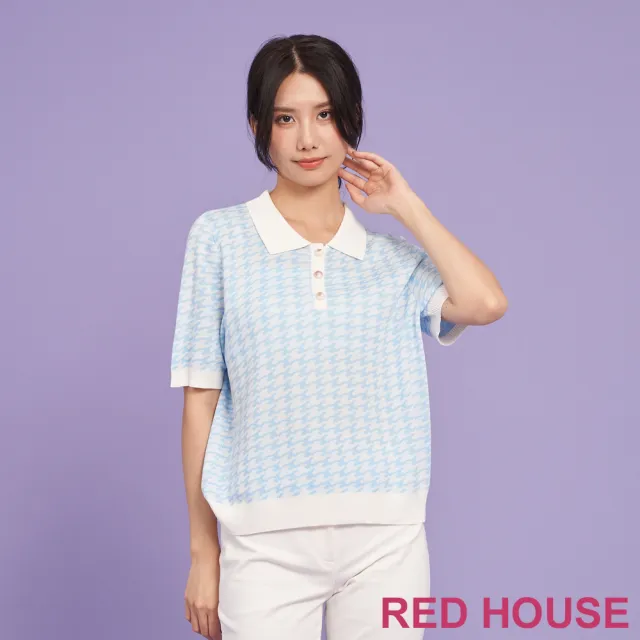 【RED HOUSE 蕾赫斯】知性千鳥格針織衫(共2色)