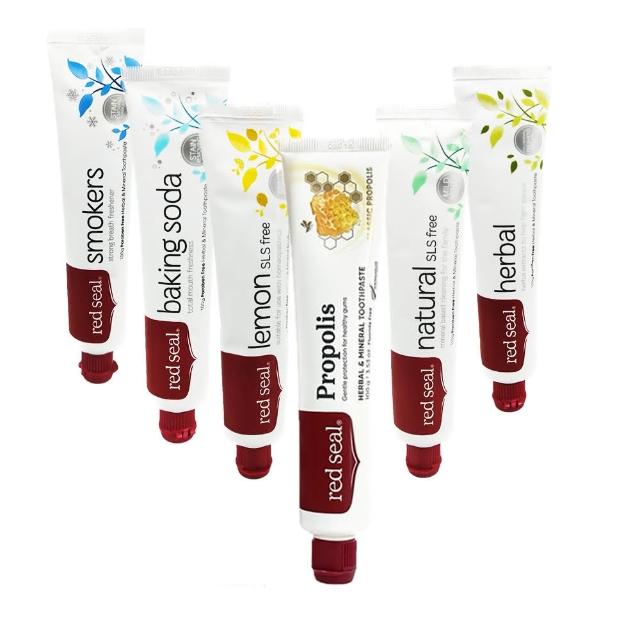 【Red Seal】紐西蘭 紅印牙膏系列 蜂膠/草本/薄荷/小蘇打/檸檬/菸漬牙膏(清潔牙齒 清新口氣 牙膏)
