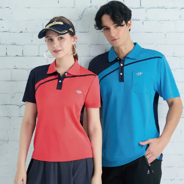 【Londa POLO】柔紋雙面平滑男短POLO衫(P268205)天藍色