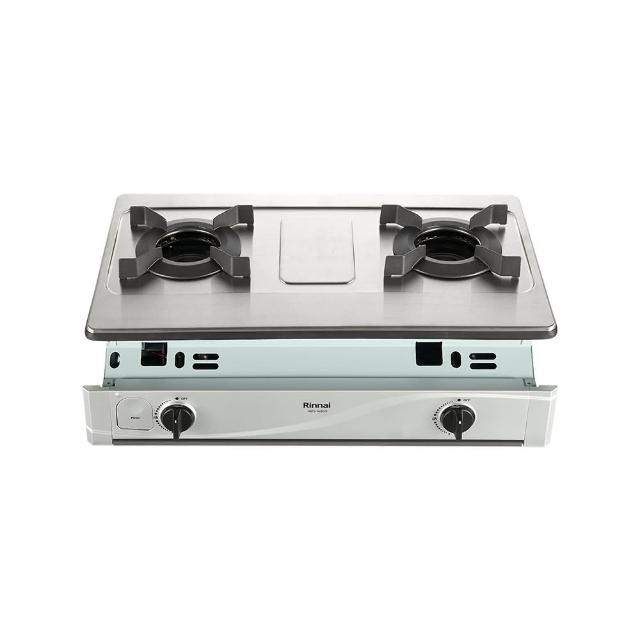 Rinnai 林內 RBTS-N2601S-LPG 雙口內焰瓦斯爐，採用不鏽鋼爐臺與高品質爐頭，電子連續點火設計方便使用。機體尺寸720×224×459mm，能源效率第一級，瓦斯消耗量8~9kW，產地中國，保固1年，BSMI許可字號R41095。標準安裝，適閤家庭廚房，提升烹飪效率與安全。