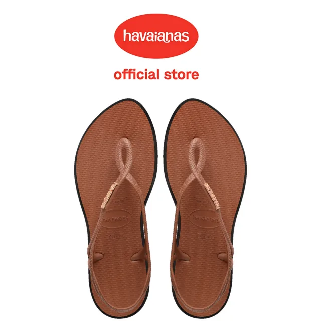 【havaianas 哈瓦仕】涼鞋 女鞋 夾腳拖 拖鞋 尖頭 Luna Point 咖啡色 4149921-1696W (哈瓦士)