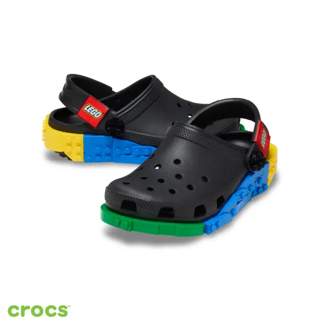 【Crocs】中性鞋 LEGO® 創意聯名系列克駱格 洞洞鞋 黑色(211873-001)