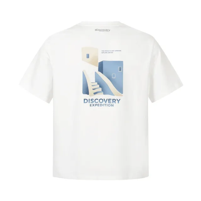 【Discovery Expedition】Freshvent 露台圖案短袖T恤 上衣 邊佑錫同款 (DXRS7K063-WHS)