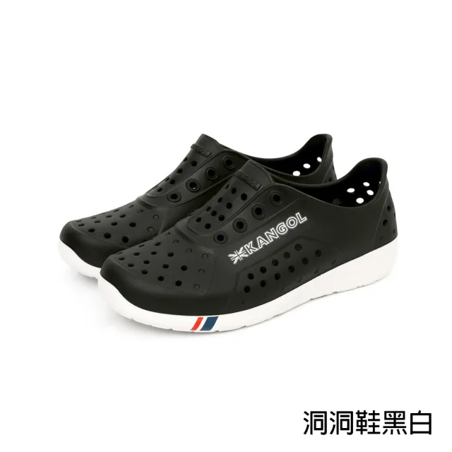 【KANGOL】英國袋鼠人氣鞋款 黑勢機能輕量涼鞋(洞洞鞋/拖鞋/增高鞋/NCCA/Angelia&Pets)