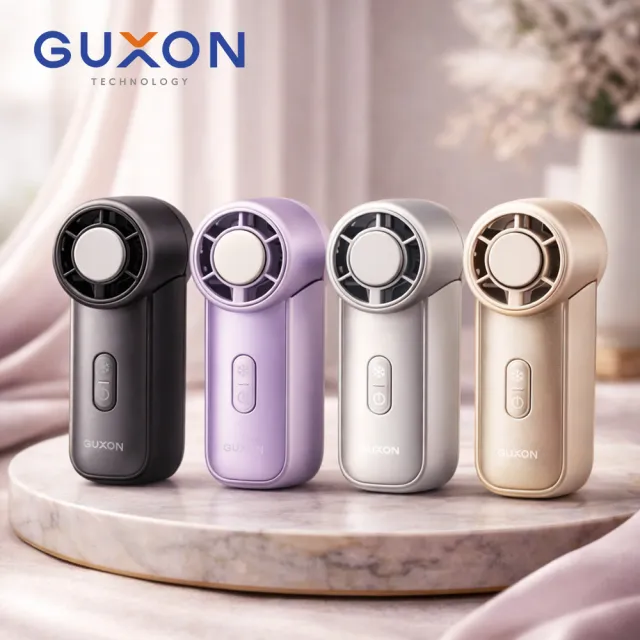 【GUXON】迷你冰敷手持高速風扇 (100段速+登山扣設計)