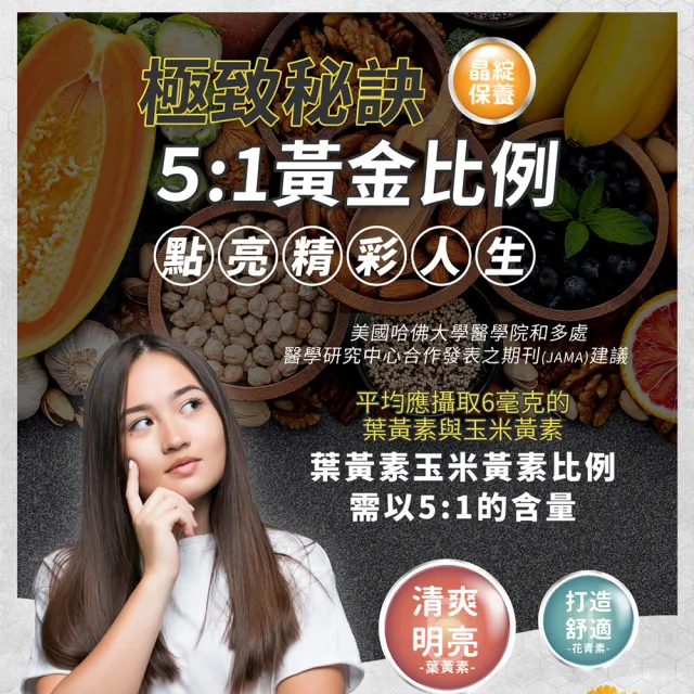 【YM BIOMED 陽明生醫】視倍修x5盒贈1盒(30包/盒 葉黃素 游離型 巴西綠蜂膠 日本丘比波尿酸)