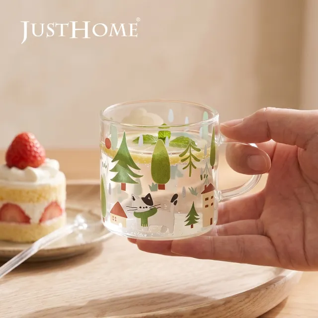 【Just Home】貓咪樂園耐熱玻璃杯120ml-6件組(杯 玻璃杯 耐熱玻璃)