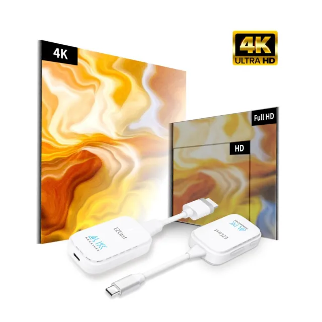 【GKI 耀麟國際】EZCast Pocket 4K 無線投影傳輸器套組(HDMI/TypeC兩種版本可選 4K高畫質)