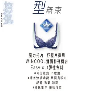 【Swear 思薇爾】撩波無拘束之花系列A-H罩蕾絲包覆女內衣(風華藍)_出清品