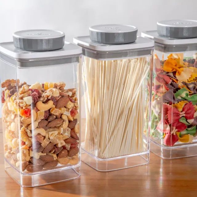 【ANKOMN】旋轉真空保鮮盒 1200mL 透明(真空密封罐)