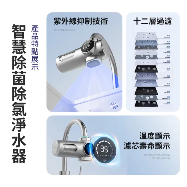 【mimax 米覓】智慧除菌除氯淨水器(淨水器 紫外線抑菌 除氯阻垢 小米生態鏈)