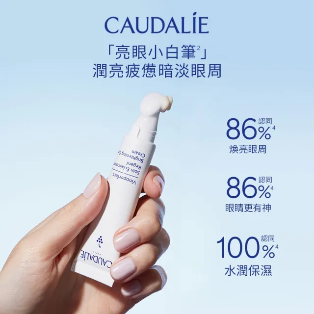 【CAUDALIE 歐緹麗】葡萄蔓抗黑眼圈眼霜 15ml(黑眼圈淡化/咖啡因/平滑眼周)