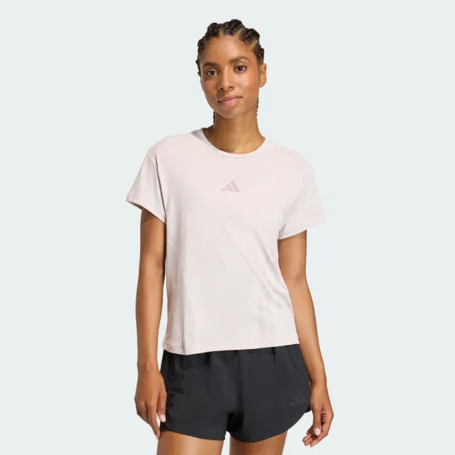 【adidas 愛迪達】短袖上衣 女 訓練 慢跑 亞規 AIRCHILL T 3.0 粉 KS8953