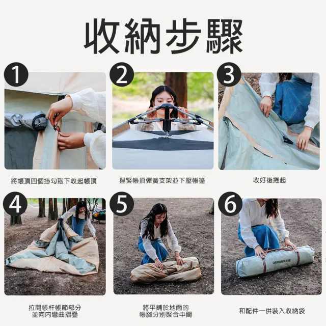 【TAS CAMP】速開帳篷 銀膠防水升級款 215x215cm(開帳篷 快速帳篷 秒開帳篷 四人帳篷 登山帳篷 露營)