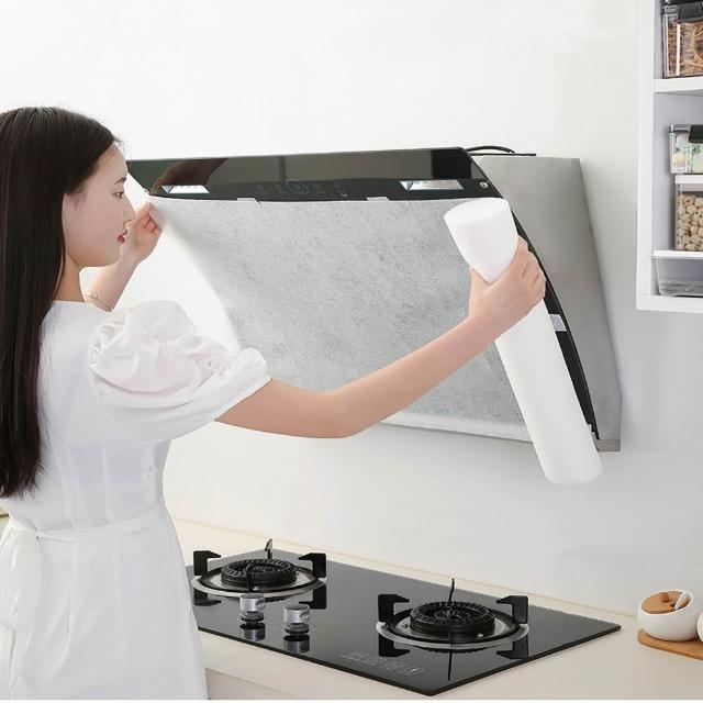 品屋 油煙機免清洗防油污不織布過濾紙1000CM(附20CM魔術貼+磁石8個)