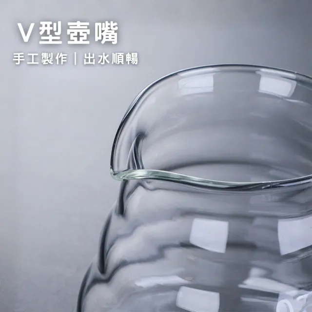 【Glass King】GK-600 咖啡雲朵壺 手沖咖啡壺 耐熱直火壺 耐熱玻璃壺 泡茶壺 分享壺 下接壺