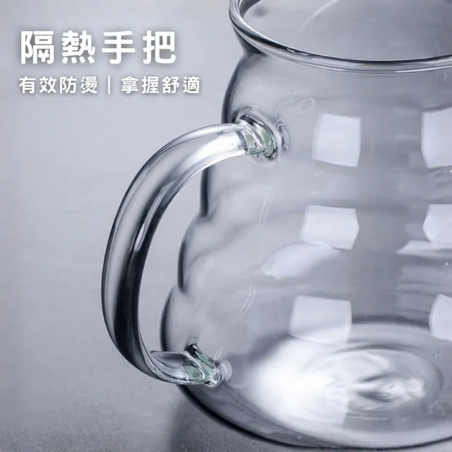 【Glass King】GK-600 咖啡雲朵壺 手沖咖啡壺 耐熱直火壺 耐熱玻璃壺 泡茶壺 分享壺 下接壺