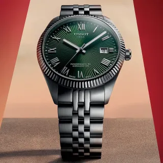 【TISSOT 天梭】股票女神 配戴款 Ballade COSC 天文台認證機械錶-39mm 送禮 禮物(T1564081109300)