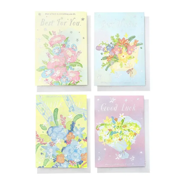 【德德小品集】韓系燙銀 枝間花藝  附信封 生日卡 感謝卡 畢業卡 水彩花卉 婚禮 教師節 謝師 隨附禮物