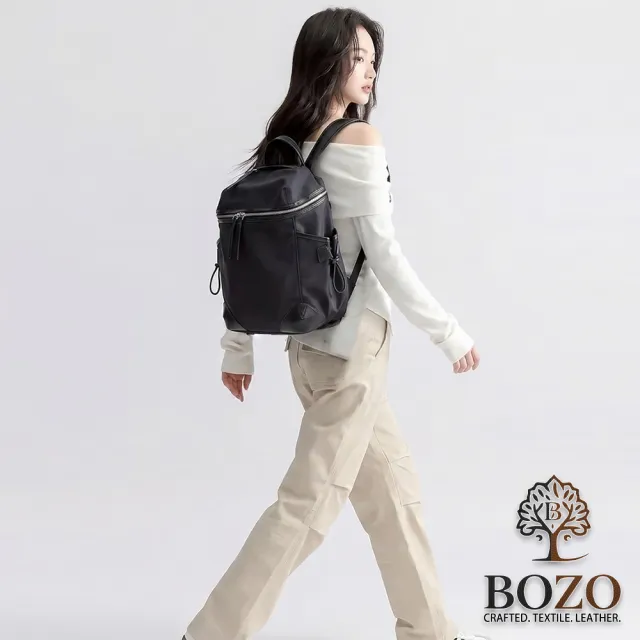 【BOZO 伯樂】雙11 防水Kirya通勤旅遊百搭大開口電腦包後背包-B0266(防水包 經典黑)