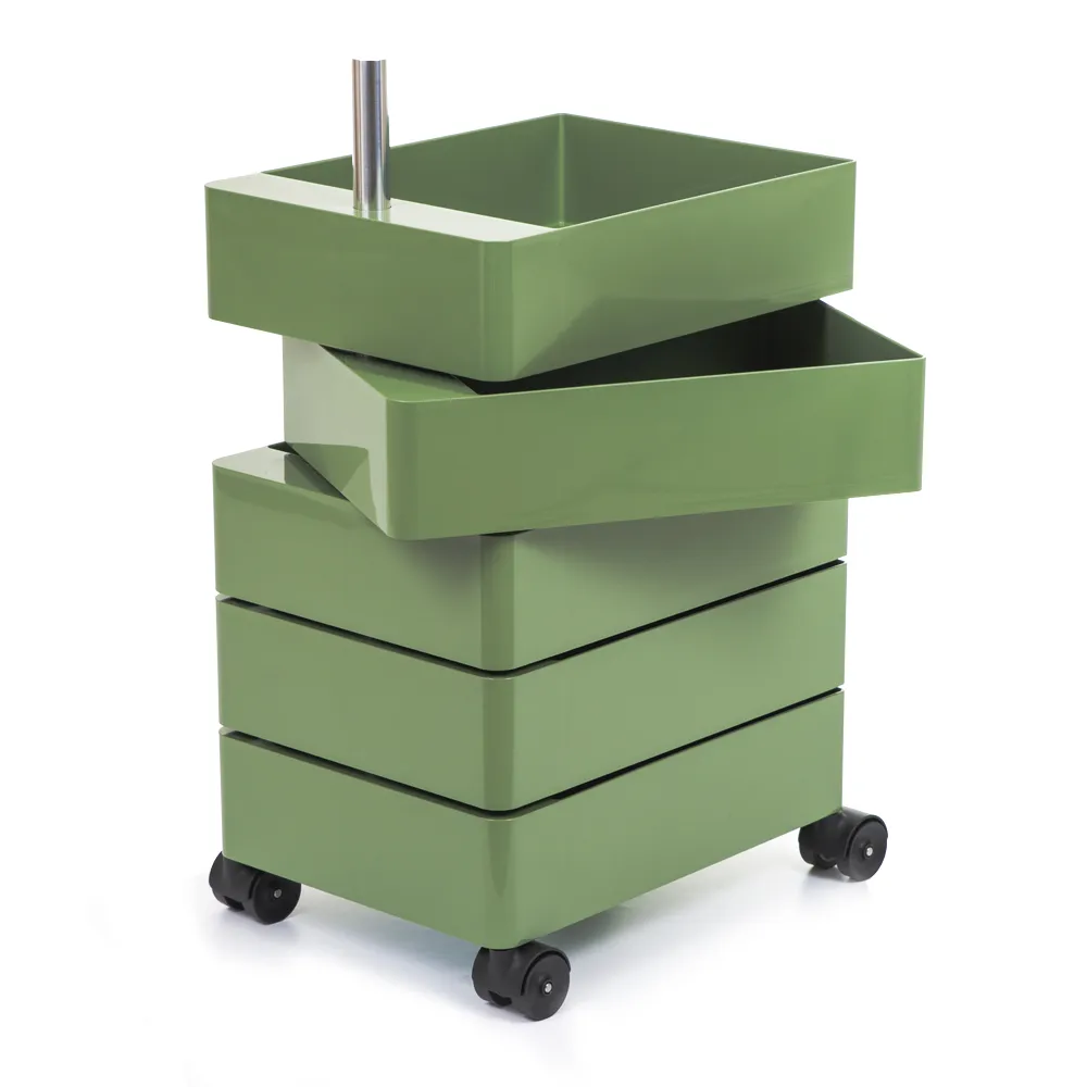 【北歐櫥窗】Magis 360 Container 滾輪五層置物櫃(軍綠)