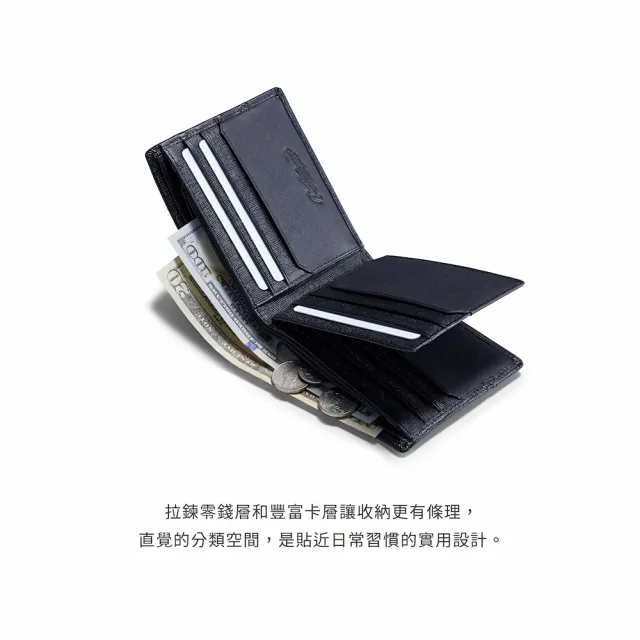 【Crocodile】男生短夾 9卡拉鍊零錢袋 中翻子夾 Oxford 2.0系列-0103-12102-鱷魚皮件