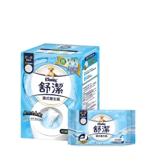 【Kleenex 舒潔】濕式衛生紙 40抽x7包 +贈品10抽x2包 箱購組