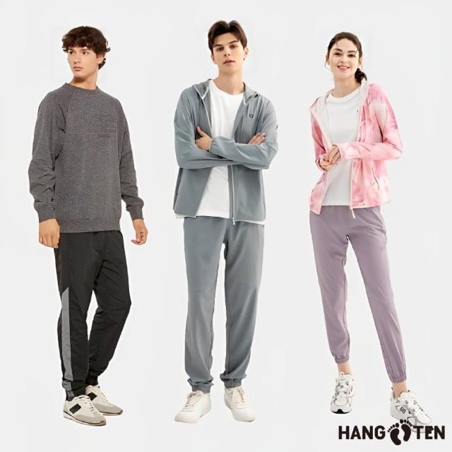 【Hang Ten】出清品-男女裝-涼感3M吸濕排汗防潑水口袋運動長褲(多款選)