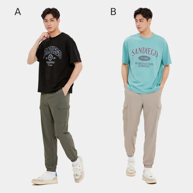 【Hang Ten】出清品-男女裝-涼感3M吸濕排汗防潑水口袋運動長褲(多款選)