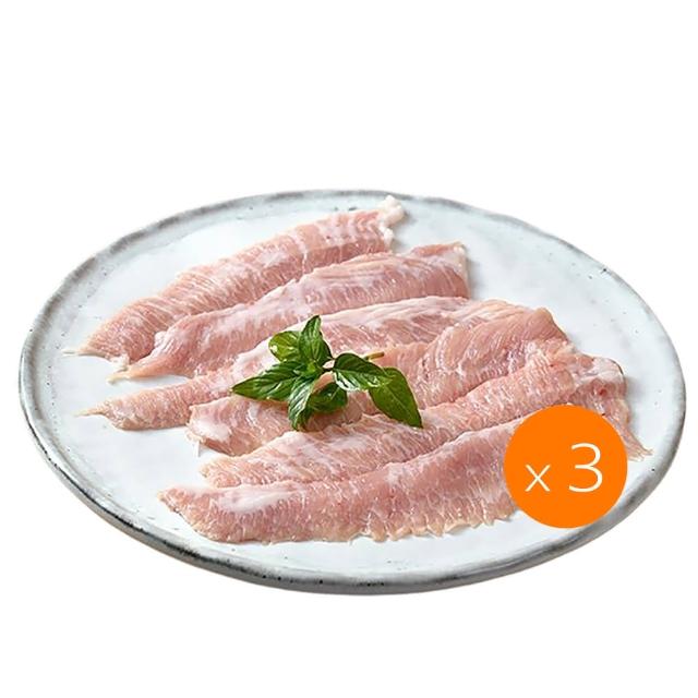 【卜蜂】特選國產手切 霜降松阪豬 超值3包組(150g/包_團購.家常料理.宴客首選.露營燒烤)