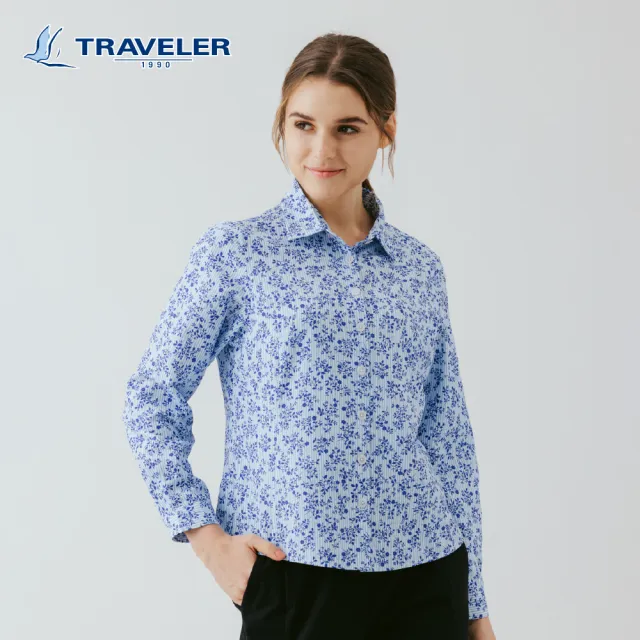 【TRAVELER 旅行者】女款吸排抗UV/消臭長袖襯衫|261TR717.18.19