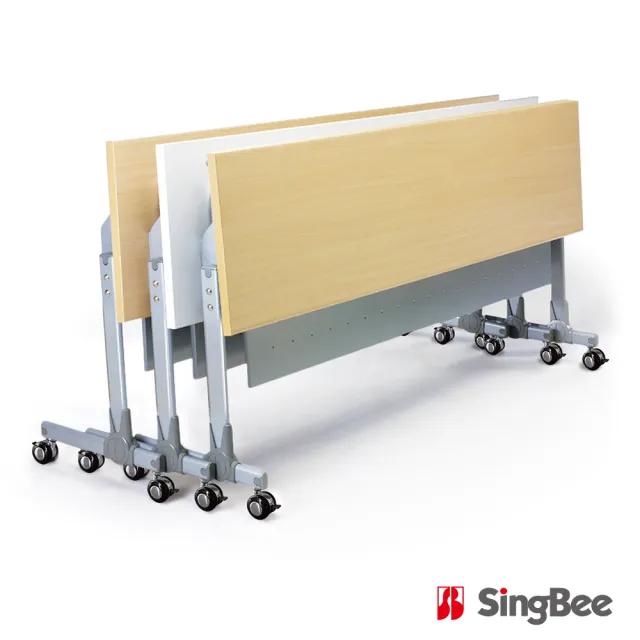 【SingBee 欣美】PH-1245 移動式摺合會議桌 120x45x74cm(摺疊 折合桌 工作桌 會議桌 辦公桌)