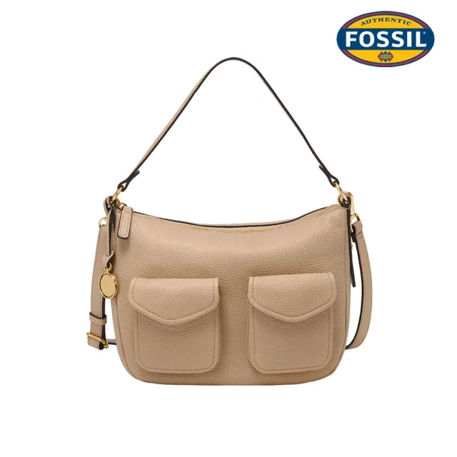 【FOSSIL】Jolie 真皮新月立體外袋斜背包 (多色可選)