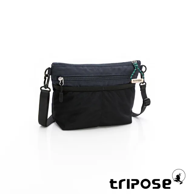 【tripose】GO+微皺尼龍擴充式網袋斜背包-多色(手機包/護照包)