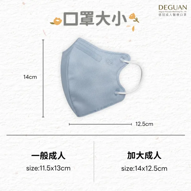 【Deguan】德冠DG 3D立體成人醫療口罩 momo獨家大包裝(200入/盒 一般及加大尺寸)