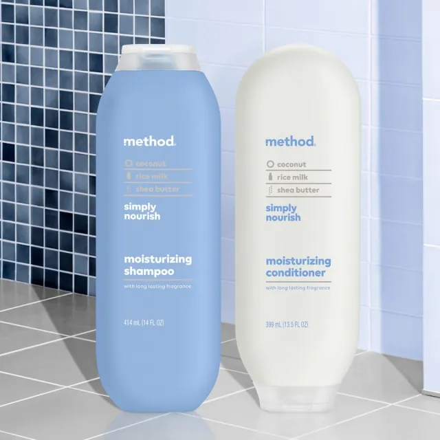 【method 美則】感官洗髮精+潤髮乳 - 就是滋潤 3件組(414ml*2+399ml*1)