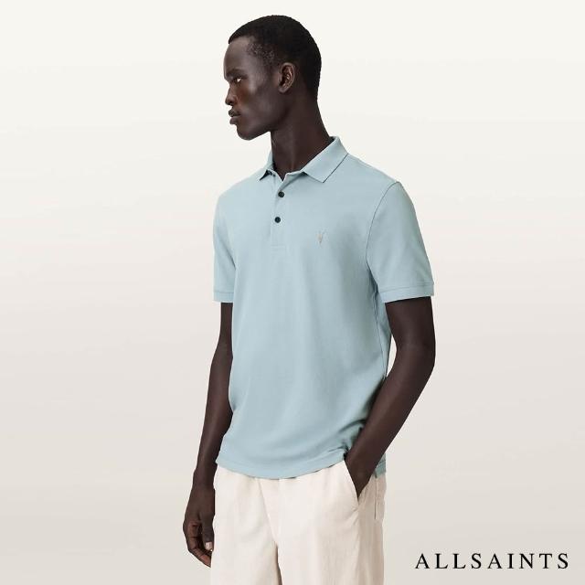 【ALLSAINTS】REFORM 公羊頭骨修身純棉短袖POLO衫-藍 M075PB(修身版型)