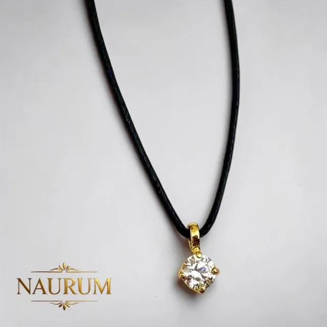 (NAURUM)黃金墜飾經典印記0.13錢附贈皮繩