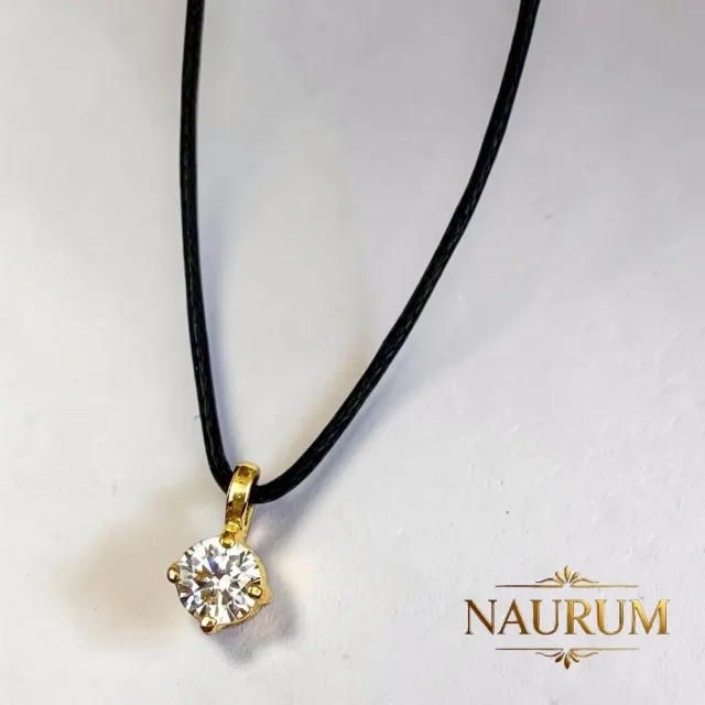 (NAURUM)黃金墜飾經典印記0.13錢附贈皮繩