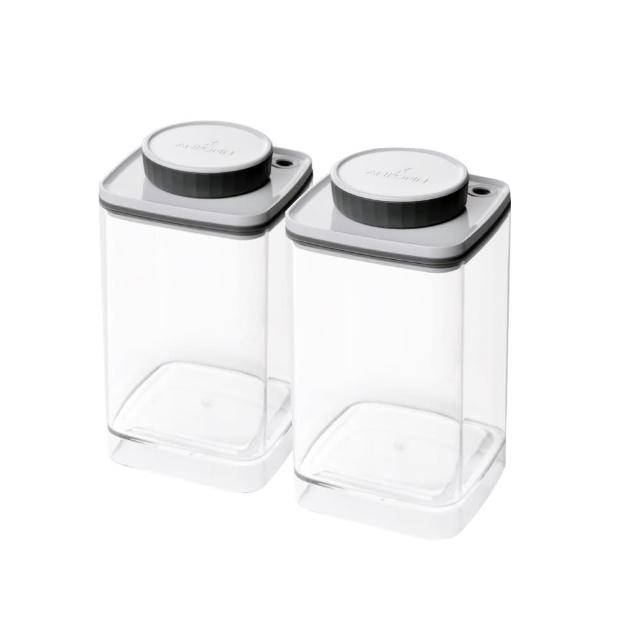 【ANKOMN】旋轉真空保鮮盒 1200mL 透明二入組(真空密封罐)