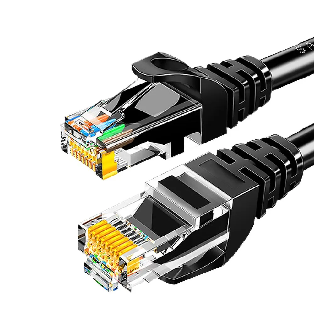 【山澤】Cat.6 1000Mbps高速傳輸十字骨架八芯雙絞網路線 黑/20M