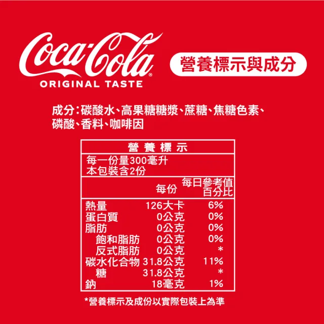 【Coca-Cola 可口可樂】寶特瓶600ml x2箱(共48入;24入/箱)  