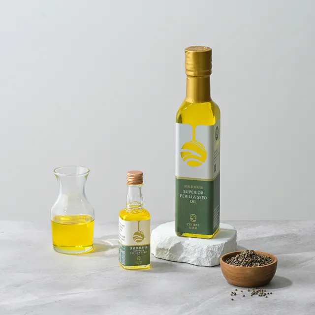 【梅山茶油合作社】頂級紫蘇籽油250ml x 2入組(可生飲/CODAY好日籽)
