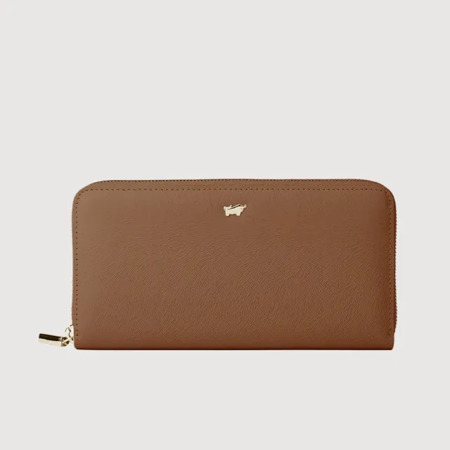 【BRAUN BUFFEL 德國小金牛】蘇菲娜-A 12卡拉鍊長夾-多色任選(BF885-601-BK/BRA/HM) 錢包送禮推薦