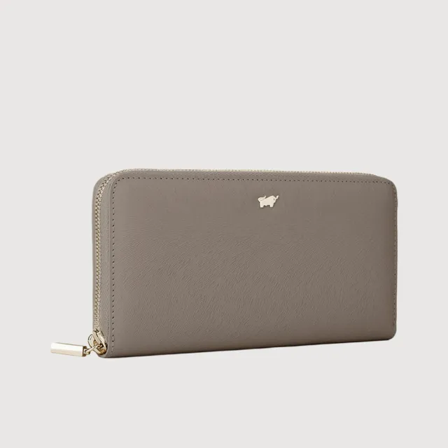 【BRAUN BUFFEL 德國小金牛】蘇菲娜-A 12卡拉鍊長夾-多色任選(BF885-601-BK/BRA/HM) 錢包送禮推薦